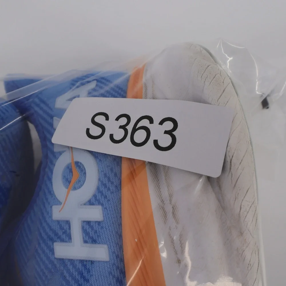 Hoka Clifton 9 Wide Running Shoes Blue Orange Mens 12.5 2E